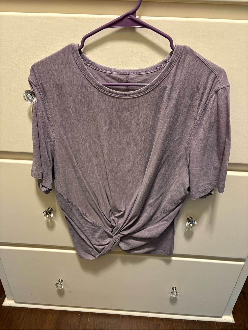 lululemon athletica Lavender Twist-Front Short Sleeve Tee